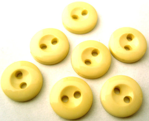 B0439 11mm Pale Primrose High Gloss 2 Hole Button - Ribbonmoon