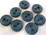 B15863 11mm Deep Dusky Blue Soft Sheen 2 Hole Button