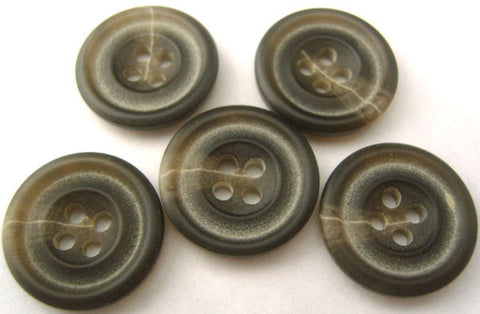 B0525 19mm Frosted Greys Bone Sheen 4 Hole Button - Ribbonmoon