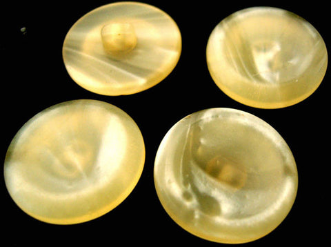 B0800 23mm Lemon Cream Tonal Shimmery Polyester Shank Button - Ribbonmoon