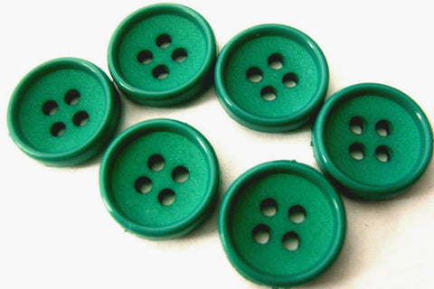 B14903 14mm Bright Jade Green Matt Centre 4 Hole Button