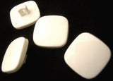 B0858 18mm White Glossy Square Shape Shank Button - Ribbonmoon