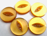 B10355 16mm Old Gold 2 Hole Polyester Fish Eye Button - Ribbonmoon