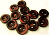 B1065 10mm Tonal Brown Shadow Stripe Polyester 2 Hole Button