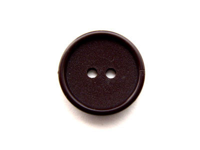 B11957 19mm Dark Brown Matt Centre 2 Hole Button - Ribbonmoon