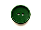 B12016 14mm Deep Green Matt Centre 2 Hole Button - Ribbonmoon