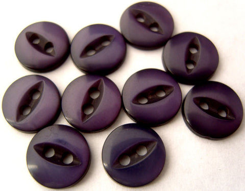 B1211 10mm Pale Blackberry 2 Hole Polyester Fish Eye Button - Ribbonmoon