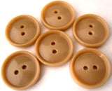 B1243 16mm Honey Beige Glossy Nylon 2 Hole Button - Ribbonmoon