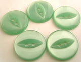 B12618 16mm Aqua 2 Hole Polyester Fish Eye Button - Ribbonmoon