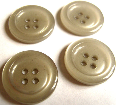 B12717 19mm Light Grey Polyester 4 Hole Button - Ribbonmoon