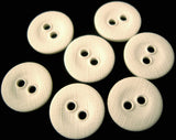 B1277 14mm White Lightly Textured Linen Effect 2 Hole Button - Ribbonmoon