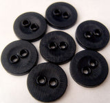 B1279 14mm Deepest Navy Lightly Textured Linen Effect 2 Hole Button - Ribbonmoon