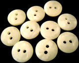 B1295 12mm Pearl White, Slight Iridescence Polyester 2 Hole Button - Ribbonmoon