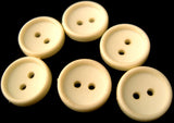 B1423 14mm Cream Matt Centre 2 Hole Button - Ribbonmoon