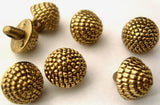 B1446C 10mm Gilded Brass Poly Acorn Shape Shank Buttons - Ribbonmoon