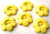 B7840 18mm Lemon Glossy 2 Hole Daisy Button