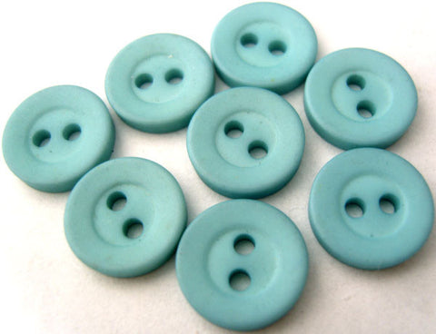 B1465 12mm Deep Sky Blue Matt 2 Hole Button - Ribbonmoon