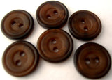 B1475 15mm Tonal Browns Bone Sheen 2 Hole Button - Ribbonmoon