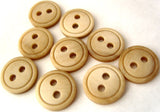 B1492 12mm Frosted Beige Soft Sheen 2 Hole Button - Ribbonmoon