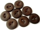 B1494 11mm Misty Dark Brown Bone Sheen 2 Hole Button - Ribbonmoon