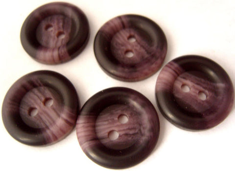 B15030 19mm Tonal Plum Soft Sheen 2 Hole Button - Ribbonmoon