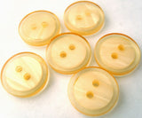 B1513 15mm Tinted Clear Rim, Tonal Peach Shimmery 2 Hole Button - Ribbonmoon