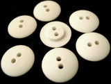 B1520 15mm Matt White 2 Hole Button with a Raised Back - Ribbonmoon