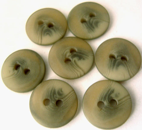 B1529 14mm Tonal Grey Greens Bone Sheen 2 Hole Button - Ribbonmoon