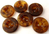 B9005 17mm Tortoise Shell Soft Sheen 2 Hole Button