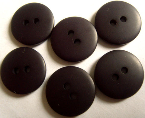 B15801 18mm Black Soft Sheen, Lightly Domed 2 Hole Button