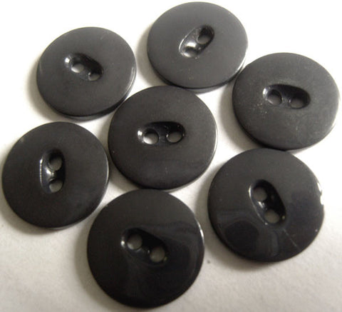 B15805 14mm Dark Grey High Gloss 2 Hole Button - Ribbonmoon