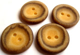 B16086 20mm Toffee Cream and Brown Matt 2 Hole Button - Ribbonmoon