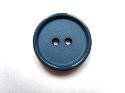 B16170 19mm Dark Malibu Blue Matt Centre 2 Hole Button - Ribbonmoon