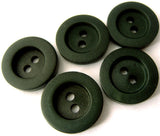 B1617 16mm Forest Green Soft Sheen 2 Hole Button - Ribbonmoon