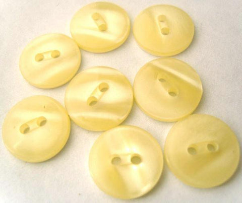 B16189 14mm Tonal Yellow Cream Pearlised Surface 2 Hole Button - Ribbonmoon