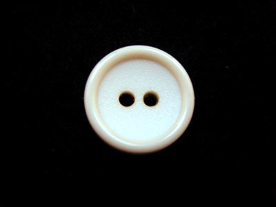 B16240 16mm Cream Matt Centre 2 Hole Button - Ribbonmoon