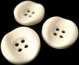 B1628 23mm White Chunky Gloss 4 Hole Button - Ribbonmoon