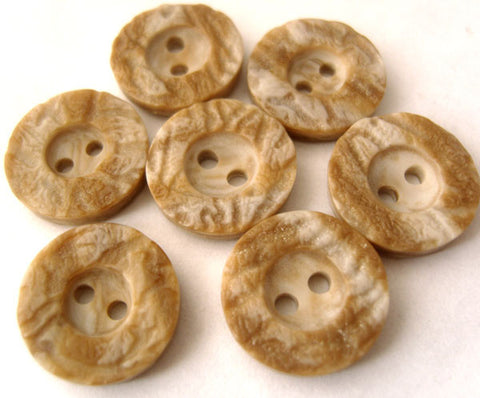 B1639 15mm Fawn and Natural Textured Stone Effect 2 Hole Button