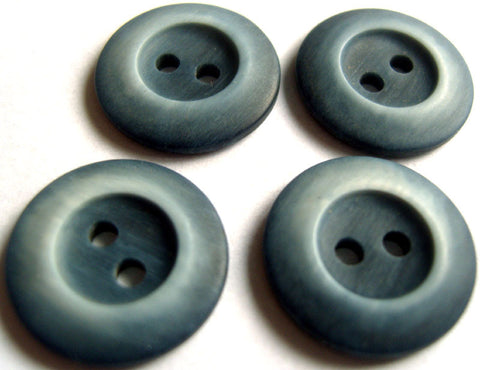 B16409 18mm Frosted Blue Bone Sheen 2 Hole Button - Ribbonmoon