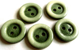 B16418 15mm Frosted Moss Green High Gloss 2 Hole Button