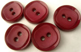 B1657 18mm Pale Wine Matt Centre 2 Hole Button - Ribbonmoon