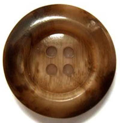 B16669 25mm Browns and Beiges Gloss 4 Hole Button - Ribbonmoon