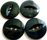 B16740 16mm Moonlight Navy Polyester Fish Eye 2 Hole Button - Ribbonmoon