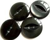 B9689 16mm Tonal Deepest Grey 2 Hole Polyester Fish Eye Button - Ribbonmoon