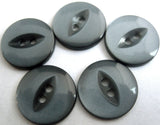 B16751 16mm Moonlight Grey Blue Polyester Fish Eye 2 Hole Button - Ribbonmoon