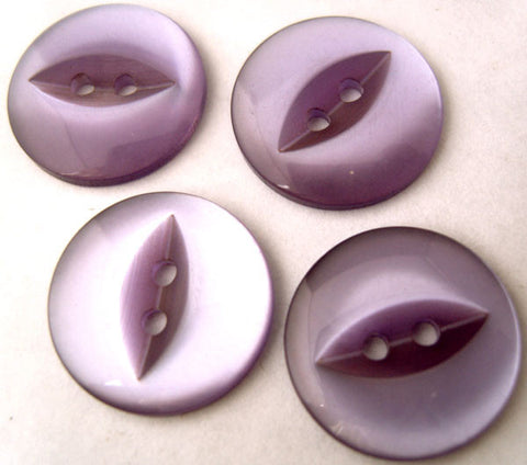 B16759 19mm Dusky Lilac Polyester Fish Eye 2 Hole Button - Ribbonmoon