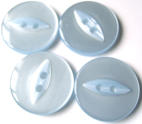 B7770 16mm Deep Sky Blue 2 Hole Polyester Fish Eye Button - Ribbonmoon