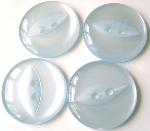 B16886 16mm Sky Blue Polyester Fish Eye 2 Hole Button - Ribbonmoon