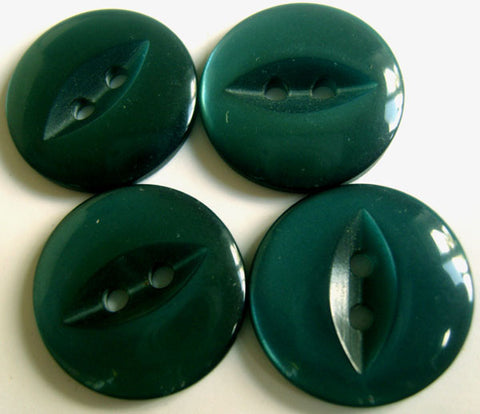 B4343 16mm Teal Jade Hole Polyester Fish Eye Button - Ribbonmoon