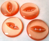 B16930 19mm Apricot Polyester Fish Eye 2 Hole Button - Ribbonmoon